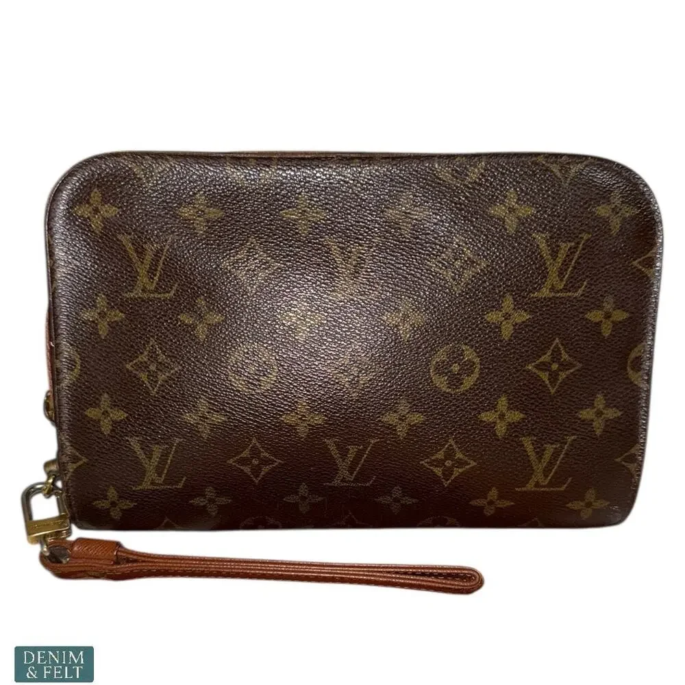 Louis‎ Vuitton Orsay Monogram Canvas Wristlet Clutch Vintage Y2K Designer Luxury